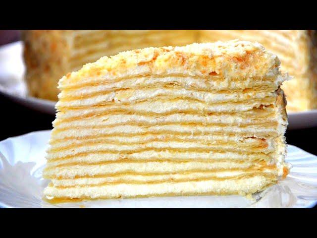 Russian Napoleon Cake (Napolyeon Tort) Recipe  Maryana Recipe (+Eng. Sub.)