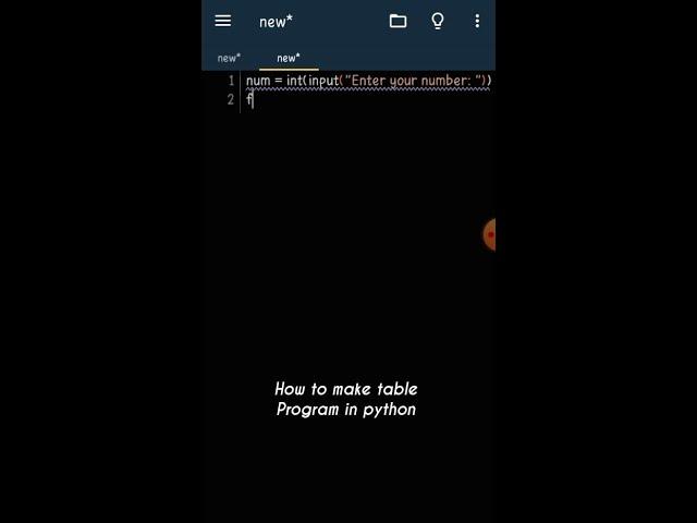 Easy table program in python  #shorts #python #codexinfo