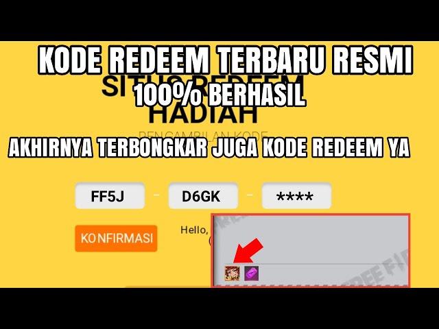 KODE REDEEM TERBARU RESMI FREE FIRE DAPAT HADIAH MENARIK