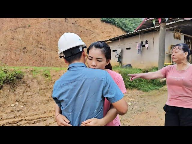 The poor girl ran from afar to hug the kind guy after not seeing him for many days