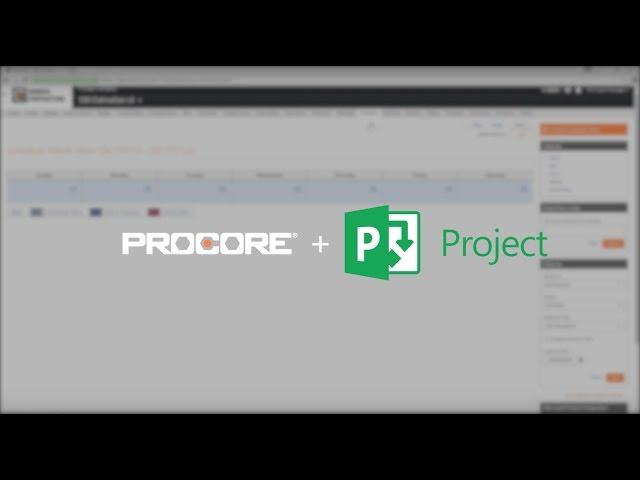 Microsoft Project Integration with Procore