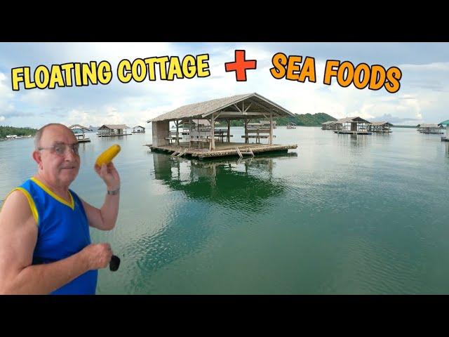 Aussie on floating cottage at Caluya, Sapang Dalaga 