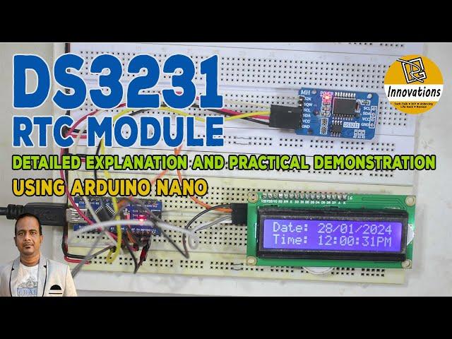 DS3231 Real Time Clock (RTC) Module - Detailed Explanation and Interfacing with Arduino & I2C LCD