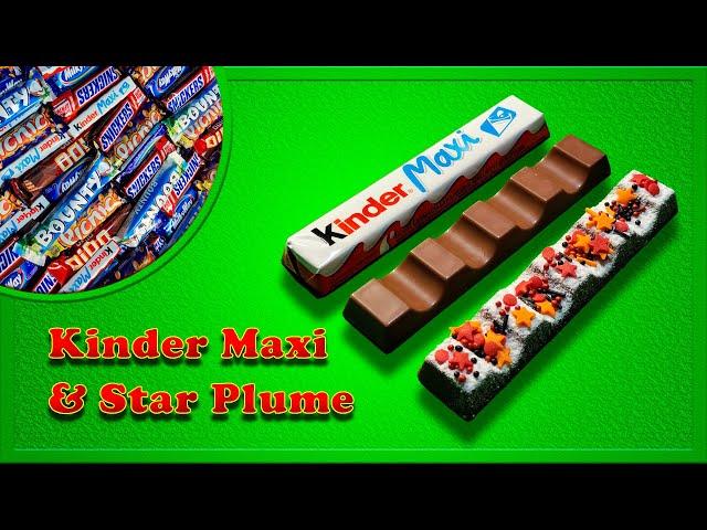 Kinder Maxi candy opening! Decorating with Star Plume candy sprinkles! ASMR sounds!