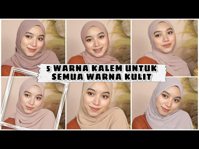 Rekomendasi Warna Hijab Nude Kalem Yang Wajib Kalian Punya ll Top 5 Warna Best Seller Hijab Pashmina