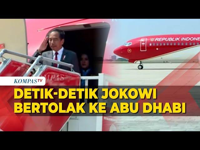 Detik-Detik Presiden Jokowi Naik Pesawat Kepresidenan Bertolak ke Abu Dhabi