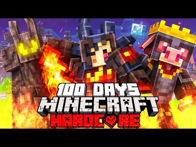 I Survived 100 Days as a PYROMANCER in Hardcore Minecraft...