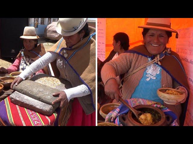 Maravillosa FERIA GASTRONÓMICA de comidas típicas, U. E. Villa Puni ESCOMA 2022 Camacho La Paz - BO