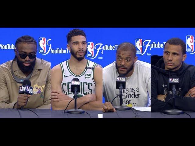 Boston Celtics Interviews Game 3 NBA Finals vs. Dallas Mavs: Jayson Tatum, Jaylen Brown, More