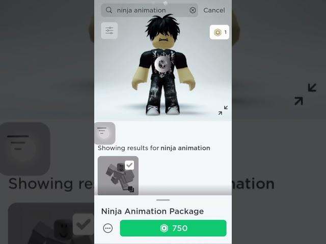 Free Ninja animation for 1.5 second #roblox #animation