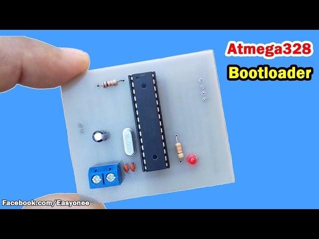 how to burn bootloader on atmega328 using arduino uno | Tutorial | Circuit diagram + pcb