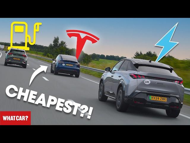 NEW Electric vs Petrol vs Tesla – 1000-mile real-world test! What’s the cheapest? | What Car?