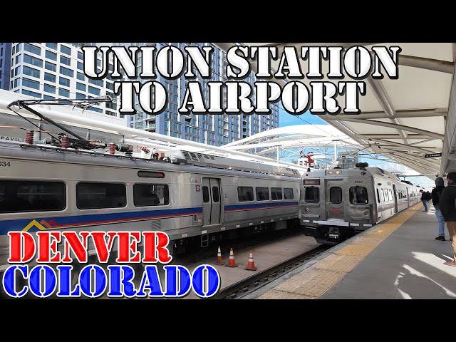 RTD - A Line Train - Downtown Denver - Union Station to Denver Airport FULL - 4K Transit Ride