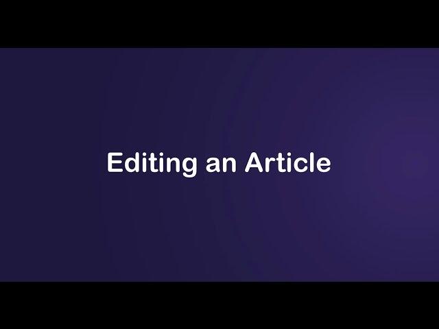 How to edit an article in Radiopaedia.org