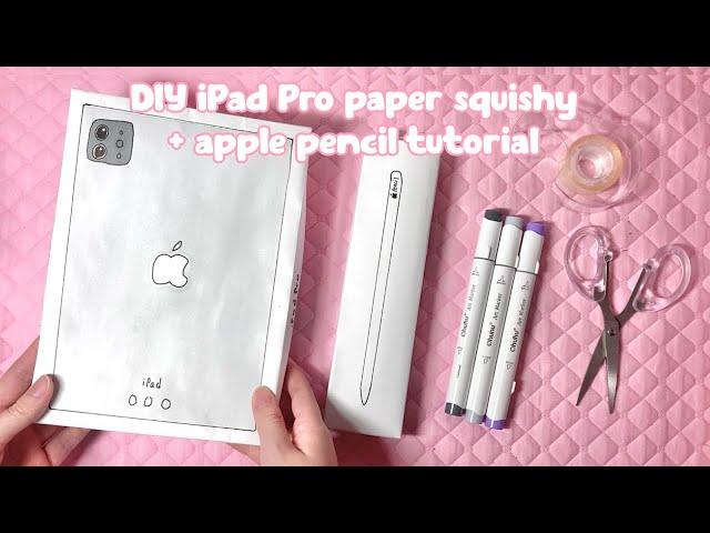 ️paper diy️ HOW TO MAKE paper ipad pro + apple pencil | + ohuhu unboxing | ASMR | applefrog