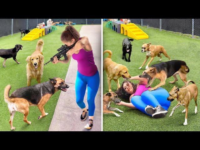 Karen Tries to KILL Neighbors Dog.. (INSTANT KARMA)