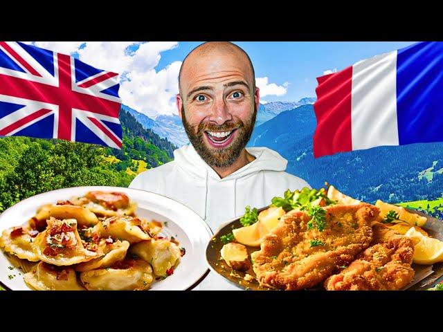 100 Hours in Europe!!  Eating in Italy, France and England!!