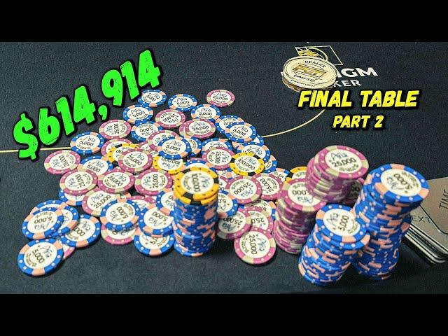 FINAL TABLE With $613,914 For FIRST! (Part 2) | Rampage Poker Vlog