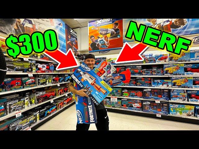 EPIC $300 NERF GUN Shopping Spree at TOYS R US!