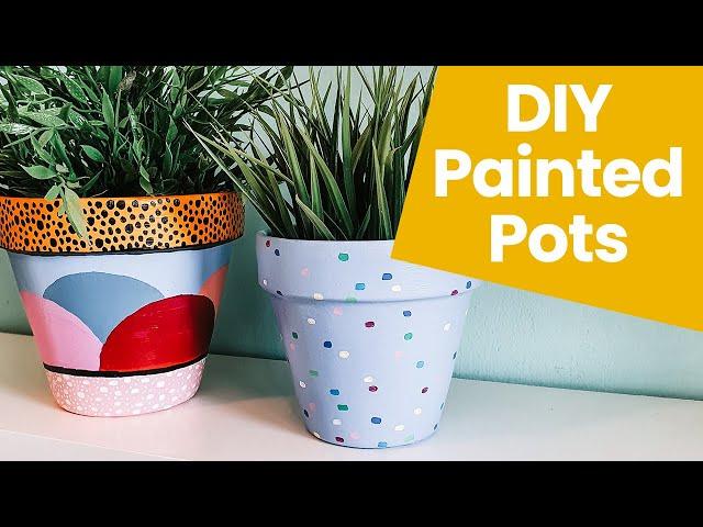 2 Cool Ways to Paint Terracotta Pots - Make YOUR OWN Painted Pots!