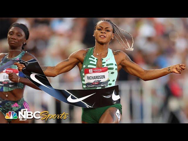 Sha'Carri Richardson clinches first NATIONAL TITLE with clutch rally in women's 100m | NBC Sports