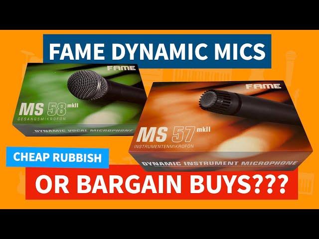 Fame MS57 & MS58 Budget Microphones vs Shure SM57 & SM58 | And A Giveaway!