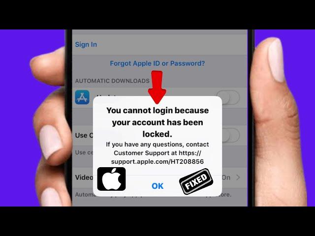 How to unlock apple id - You cannot login because your account has been locked - Easy Method (2024)