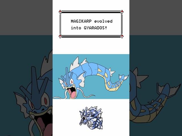 Magikarp Evolves Into Gyarados - Pokemon Evolution Animation