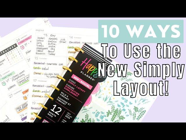 10 Ways to Use the New Simply Layout From the Happy Planner | Walmart Exclusive Planner