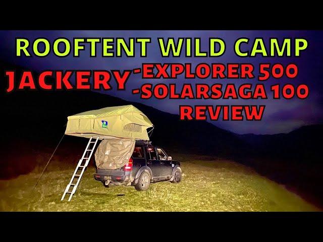 ROOF TOP TENT CAMPING Jackery Explorer 500 Portable Power Station 4X4 TRUCK OVERLAND WILD CAMP UK
