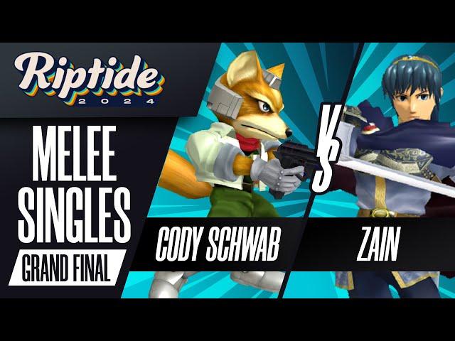 Cody Schwab (Fox) vs Zain (Marth) - Riptide 2024 - Melee Singles - Grand Final