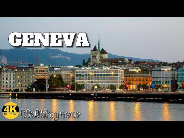 Geneva, Suisse, Walking tour, Exploring Geneva' s Charm, 4K