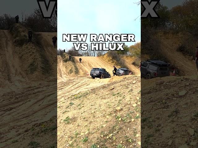 Next-Gen Ford Ranger vs Toyota Hilux Hill Climb Challenge #shorts #ranger #hilux