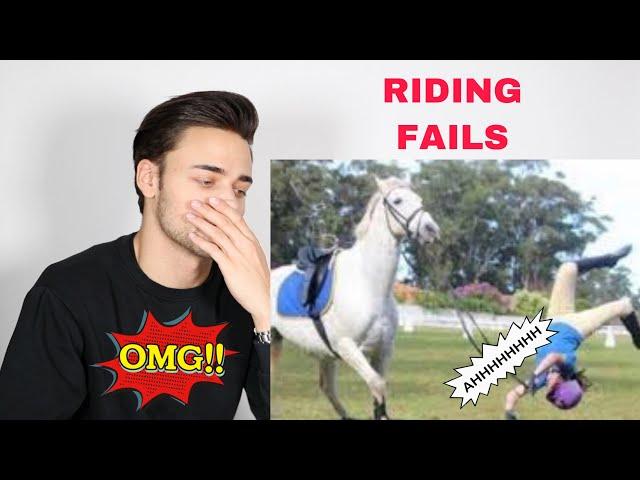 EQUESTRIAN REACTS TO HORSE FALLS AND FAILS