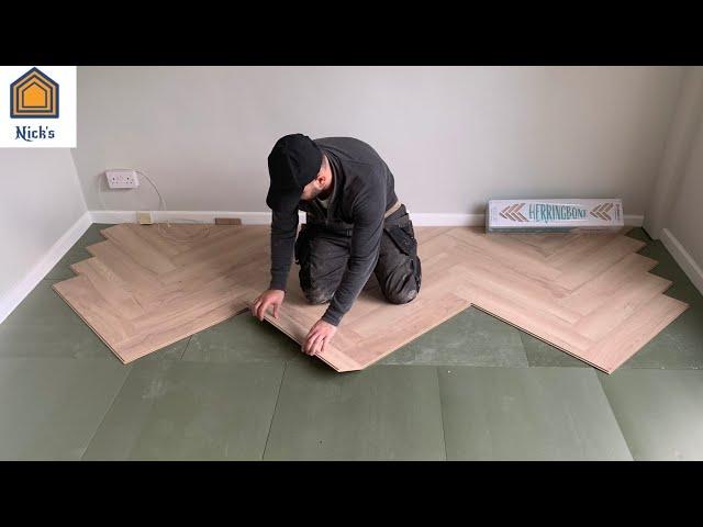 How to Install Herringbone Laminate Flooring - Sideways