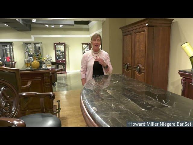 Niagara Bar Set by Howard Miller Video Description at Home Bars USA