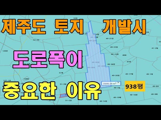 제주도 토지 개발시 도로에 붙은 땅의 폭이 중요한 이유
