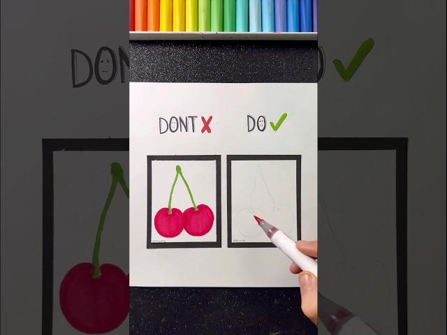 How Good Can a Cherry Drawing Get?!  #artistomg #cherry #realism