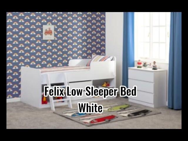 #Felix Low Sleeper Metal Bed Frame White With Wooden Slats #bed #shorts #forsale #modern #bedframe