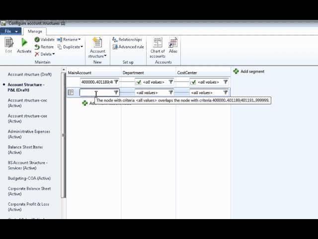 Microsoft Dynamics AX 2012 General Ledger -- Account Structure Overview