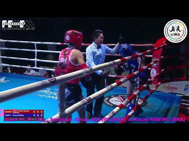 GRAND SLAM - Junior 16-17 -51kg - Semifinal - Oman ACEVES (MEX) vs Kauay RIBEIRO (BRA)