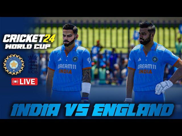 PLAYING WC IND VS ENG - 4 MATCH- RUSHPLAYZ CRICKET 24 #cricket24live #cricket24 #odiworldcup2023