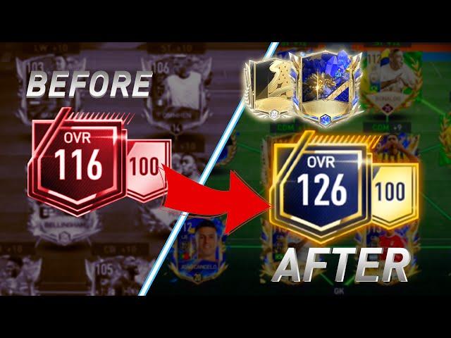  I UPGRADED OVR OF A SUBSCRIBER FIFA MOBILE 23 ACCOUNT! 116 TO 126 TOTY UPGRADE Episode - 1