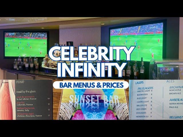 Celebrity Infinity Bars - Drink Menus and Prices 2024