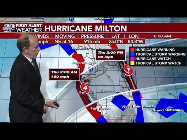 Floridians brace for Hurricane Milton on Gulf Coast | First Alert Weather Forecast Update