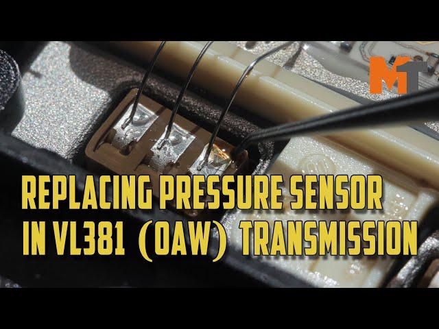 Replacing pressure sensor in VL381 0AW transmission. Multitronic repair