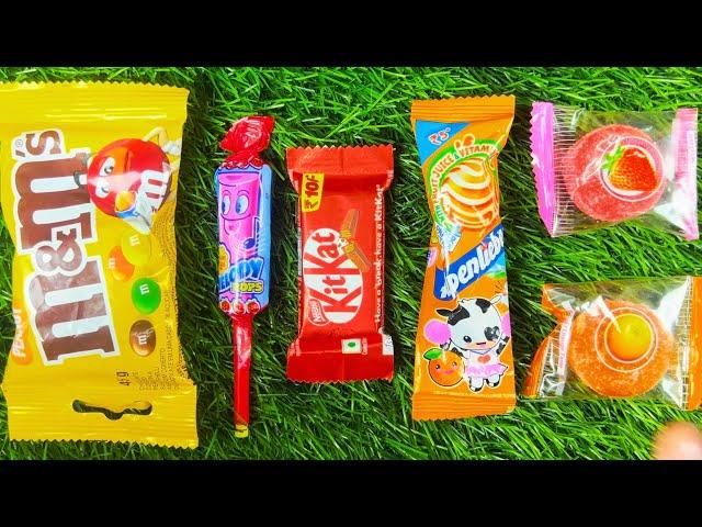 Satisfying video Asmr lollipops candy and chocolate gummy candy unboxing video Asmr.