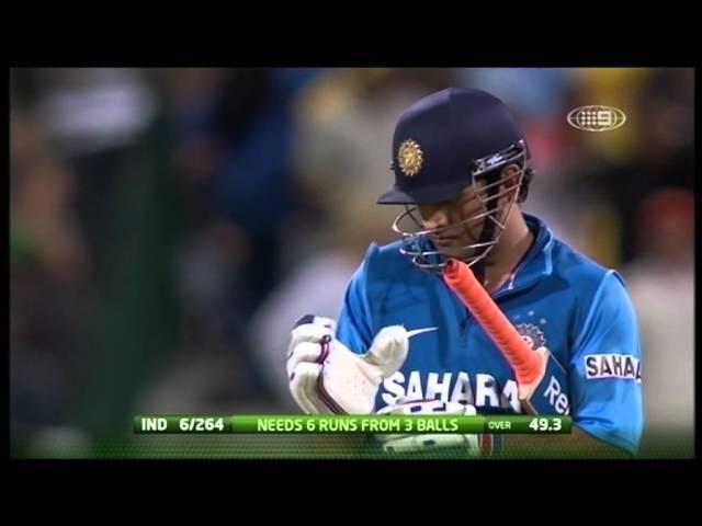 MS Dhoni's 112-metre six against Australia