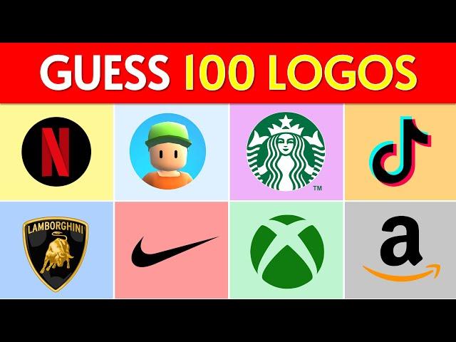 Guess The Logo In 3 Seconds | 100 Famous Logos |  Logo Quiz