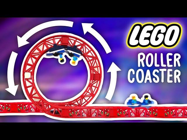 I Built a HUGE Lego Rollercoaster - Floor to Ceiling!